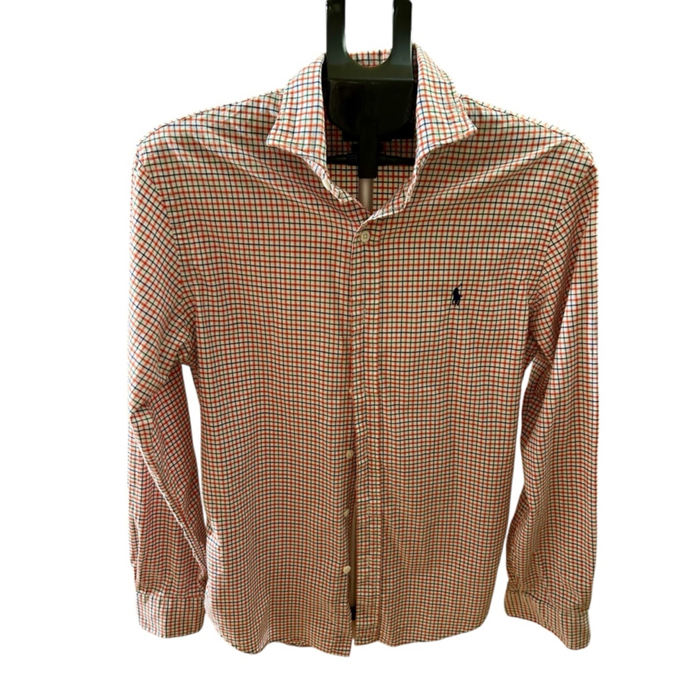 Ralph Lauren Polo Men’s Button-Up Shirt Size M Red Plaid Slim Fit